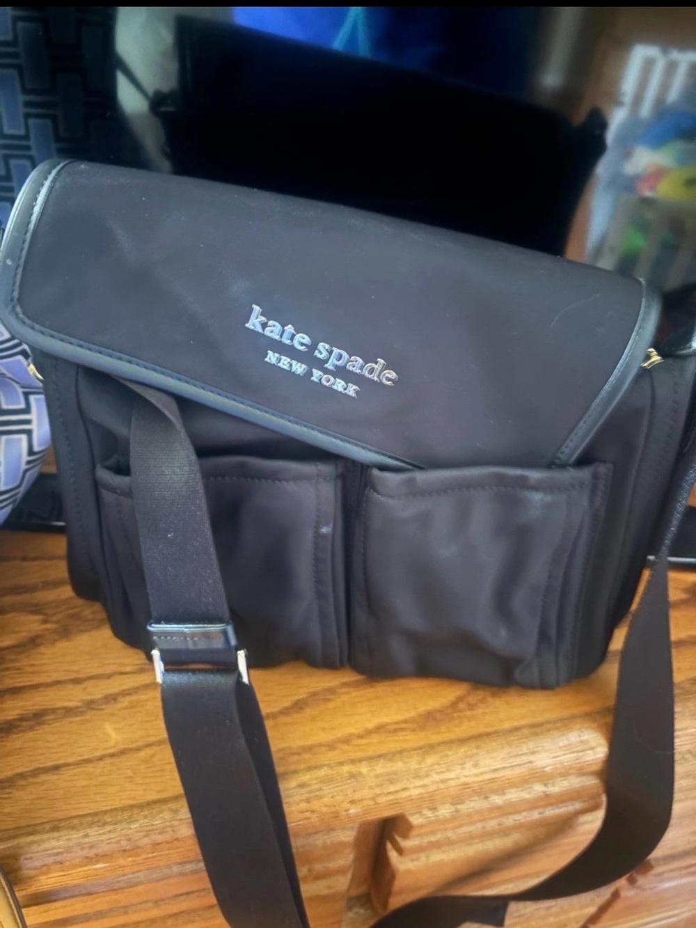 kate spade black crossbody messenger bag